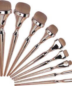 Trousse de Pinceaux de Maquillage 9 Pièces Doux Réutilisables Outils | Accessoires de Peinture et Dessin Pour étudiants, artistes, mariage, salon,