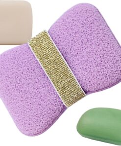 Shower Bath Sponge - Soap Saver Bag, Foaming Body Sponge, Soap Pouch with Hanging Cord, Bathroom Bathing Accessories for Deep Clean, Back Scrubber Tool for Camping Home Adult Care