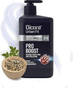 DICORA URBAN FIT Dicora Uf Shampoo 2In1 Pro Boost 800 ml pour tous types de cheveux, soin capillaire quotidien, application facile