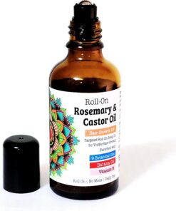 Huile capillaire roll-on au romarin et au ricin pour la croissance des cheveux par HAIR ACADEMY, LONDRES | Soin ciblé du cuir chevelu pour une chevelure visiblement plus épaisse, une ligne de cheveux
