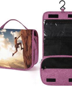 Trousse de toilette de sport d'escalade pour homme et femme, crochet de suspension portable, trousse de maquillage, trousse de maquillage pour accessoires, shampooing, conteneur pleine