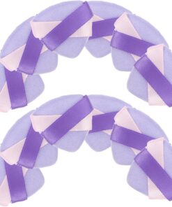 Lot de 20 Houppettes Triangulaires en Velours Bleu Mini Éponges à Poudre Douce Double Ruban Antidérapant pour Application Précise de Poudre Fixante et Fond de Teint Outil