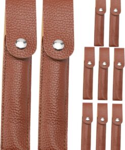 OUNONA Lot de 10 Étuis À Pinces Vides pour Extensions De Cils Organiseur pour Outils De Maquillage Rangement pour Cils Étui pour Pinces À Épiler Marron Clair