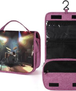 Trousse de toilette Rock Band pour homme et femme, trousse de maquillage portable à crochet de suspension, trousse de maquillage pour accessoires, shampooing, conteneur pleine grandeur