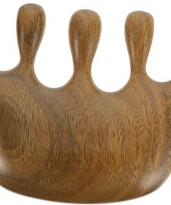 Housoutil Peigne à Cheveux en Bois de Santal Naturel Dents Larges pour Massage du Cuir Chevelu et Stimulation Circulation Sanguine, pour Soins Capillaires