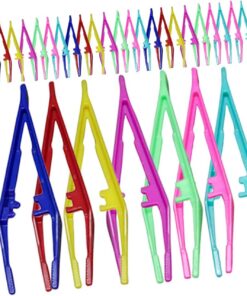 Healvian Lot de 30 Pinces à Épiler Jetables pour Sourcils en Pp, Design Ergonomique, Outil de Taille pour Maquillage des Sourcils Plusieurs styles