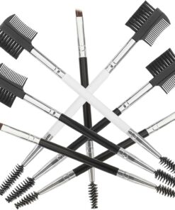 Housoutil 7pièces Set de Pinceaux Maquillage Double Embout Styles Variés Outils Cosmétiques Teint Pinceaux Maquillage Plusieurs styles