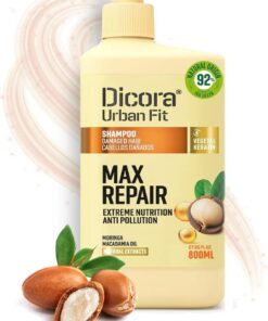 DICORA URBAN FIT Dicora Uf Shampoo Max Repair 800 ml pour tous types de cheveux, soin capillaire quotidien, application facile