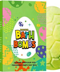 Dinosaur Egg Bath Balls Fizzy Toy, 8x5.6x5.6cm, Scented Fizzy Body Cleanser, Hidden Toy Inside, Cartoon Theme, Bath Time Fun, Skin Softening