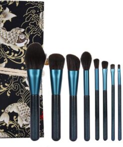 Ensemble de pinceaux de maquillage 12 pièces poudre de cheveux doux Blush fard à paupières Kit de pinceaux à lèvres à sourcils avec sac de rangement outils de maquillage