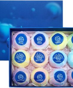 Bain pour 12 Pièces Mousse Relaxante Parfumée | Boules Moussantes pour Bain Pour Garçons Filles Cadeau Panier Anniversaire Saint-Valentin Spa Salle de Bain