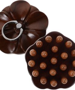 Peigne de Massage en Bois de Santal Naturel Lot de 2 Brosse Gua Sha Manuelle pour Cuir Chevelu Outil Portable pour Relaxation et Soin Capillaire