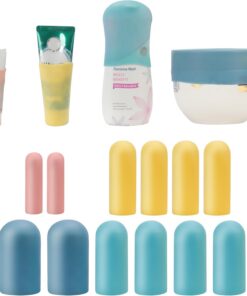 Manchons Anti-Fuite pour conteneur de Voyage, Housses de Toilette pour éviter Les fuites dans Les Bagages, Bouteilles de Voyage en Silicone, Outil Anti-Fuite, Convient à la Plupart des