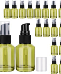 Segbeauty Lot de 18 flacons vides en verre de 28,3 g pour crèmes, lotion rechargeable, conteneurs de voyage pour liquide, mini conteneurs de voyage pour lotion, fond de teint, cosmétiques