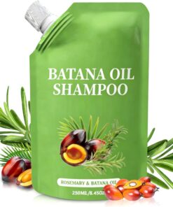 Shampooing capillaire, shampooing pour la croissance des cheveux à l'huile de Batana et à l'extrait de romarin, lissant pour le cuir chevelu et les soins quotidiens