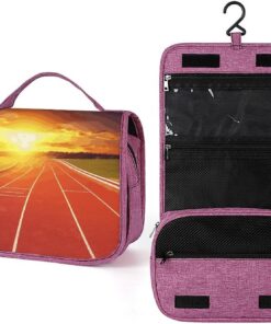 Trousse de toilette pour homme et femme avec crochet de suspension portable, trousse de maquillage pour accessoires, shampooing, conteneur pleine grandeur, articles de toilette