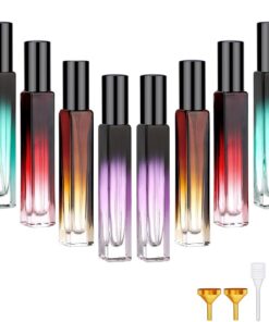 Segbeauty Mini flacon pulvérisateur de voyage de 9,6 g, 10 vaporisateurs en verre rechargeables pour parfum, atomiseur de parfum vide de 10 ml, pulvérisateur de Cologne de voyage portable avec outil