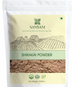 SAMYAM Poudre nettoyante capillaire Shikakai - Paquet de 500 g | Masque capillaire ayurvédique, 100% naturel, sans produits chimiques