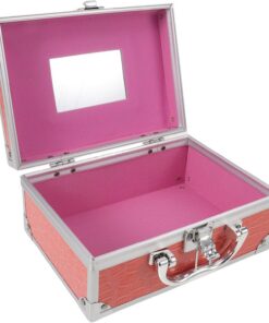 Healeved Malette de Rangement avec Compartiments Multiples Orange en Alliage D'aluminium Résistante aux Chocs pour Cosmétiques, Outils Médicaux et Accessoires
