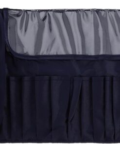 YARNOW Étui Cosmétique Pliable Multifonction en Polyester Bleu Grosse Capacité et Protection pour Outils Professionnels, Pochette de Voyage Design Simple