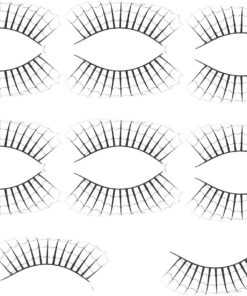Toyvian 7 Paires Faux Cils Halloween Noirs en Fibre, Design Créatif et Exagéré, Accessoires Cosplay Indispensables pour Performances Scéniques et Fêtes Costumées