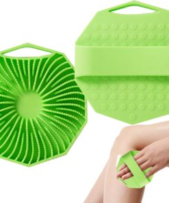 Silicone Bath Scrubber, Body Scrubber Exfoliator Scrub, 3.94 Inches Compact Design, Loofah Massager Cleaning Brush Bathroom Accessories for Men and Women Cleansing Supplies