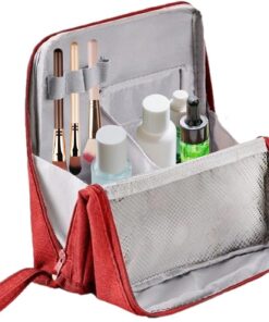 Trousse De Cosmétique pour Femmes Trousse De Verticale Portable Étanche | Accessoires de Beauté pour Fond de Teint, Rouge à Lèvres, Fard à Paupières, Crème Solaire