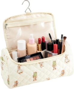 Trousse À Maquillage Pochette Matelassée Mignonne Portable | Organisateur De Pour Outils Chauds pour Lisseur Fer à Lisser Fer à Boucler Toilette Bijoux Salle de Bain Gym Hommes Femmes