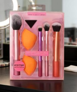 Ensemble d'éponges de beauté et de pinceaux de maquillage (comprend 2 éponges de beauté + 4 outils de beauté professionnels) cadeau de Noël, cadeau d'anniversaire pour femme/sœurs