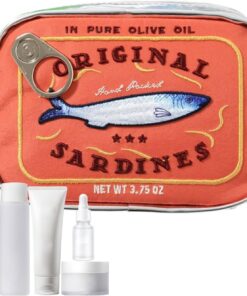 Trousse de toilette - Trousse de toilette de - Accessoires de | rangement amusants en conserve de sardines - Sac de rangement en matériau durable - Style fait à la main - Outil de qualité