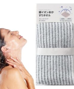 Générique Body Scrub Towel, 9.4 x 40.5 inch Back Scrubber Washer, Reusable Beauty Washcloth, Reusable Beauty Washcloth, Shower Towel for Scrubbing and Washing, 9.45x40.55 inches