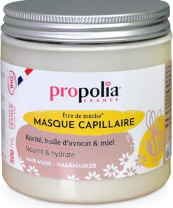 PROPOLIA - Masque Capillaire Bio - Miel & Karité - Cheveux Secs - 500mL
