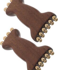 YARNOW Outil de Massage Facial Rouleaux à Billes Doubles Stimule Points D'acupression en Bois de Santal Vert et Favorise la Circulation pour Spa et Soins du Visage