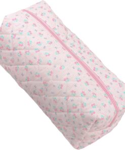 Trousse de maquillage amusante et élégante en polyester avec motif floral, organiseur tendance pour outils de cheveux, idéal pour les voyages et les fêtes