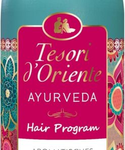 Tesori d'Oriente Hair Program Shampooing Ayurveda - 250 ml - Shampooing aromatique aux fruits amla et patchouli - Hydratant et brillant - Pour cheveux secs - Rituel de bien-être pour le corps et les