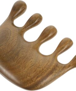Ciieeo Peigne en Bois de Santal à Dents Larges pour Massage du Cuir Chevelu, Stimulation Circulation Sanguine et Équilibre de L'huile, pour Soin Capillaire