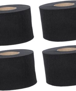 VICASKY 4rouleaux Bandes De Protection Pour Cou Jetables Bandes Noires Extensibles Pour Coiffeur Protège-cou Imperméable Pour Soins Capillaires