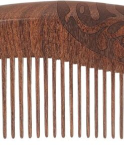 Peigne à Cheveux en Bois Naturel Sculpté Double Face, 140 Dents, Antistatique, Masseur du Cuir Chevelu, Accessoire Naturel pour Soin Capillaire Féminin, Usage Maison et Présent
