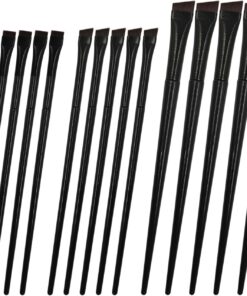 Lot de 15 pinceaux pour eye-liner, 3 styles de pinceaux à eyeliner à angle fin, pinceau anti-cernes pour sourcils, pinceau de maquillage ultra fin incliné plat incliné pour sourcils outil de beauté,