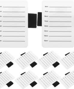 Healeved Palette de 15 extensions de cils en acrylique : organiseur de faux cils avec échelle pour extensions de, plateau porte-cils avec dragonne élastique de 8 à 15 mm.