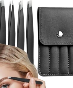 Pince à extensions de cils Applicateur à pointe fine et biseautée | Pince à extensions de cils pour homme et femme pour Poils Incarnés, Volume, Nez, Maison, , Artistes, Femmes, Hommes