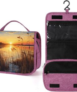 Reeds by The River Trousse de toilette pour homme et femme, crochet de suspension portable, trousse de maquillage pour accessoires, shampooing, conteneur pleine grandeur, articles de toilette