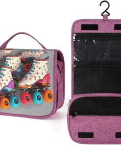 Trousse de toilette rétro colorée pour homme et femme, crochet de suspension portable, trousse de maquillage pour accessoires, shampooing, conteneur pleine grandeur, articles de toilette