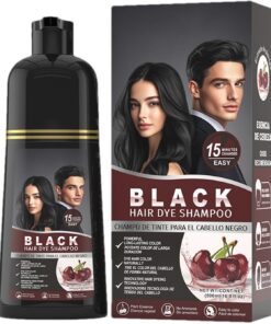 Shampooing Colorant Formule Hydratante, Anti-Gris, Parfumé, Bouteille 500 | Soin Réducteur de Grisonnement Femmes, Salon, Maison, Soin Capillaire Naturel , Shampooing Cocooning
