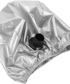 Cabilock Bonnet de Spa Capillaire Thermique Argenté en Plastique et Tissu, Confortable et Facile à Nettoyer, pour Soins Profonds et Coloration des Cheveux à Domicile