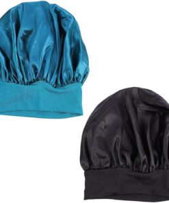 Artibetter Bonnet de Nuit pour Femme Bande Élastique Large en Polyester 2pcs Confortable et Protecteur pour Soins Capillaires Pendant le Sommeil