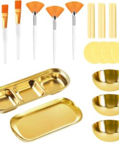 Lot de 23 outils de soins du visage pour voyage et utilisation à domicile Comprend brosses, bols, éponges, fournitures esthéticiennes