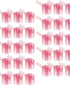Lot de 100 Pompes de Recharge Étanches pour Flacons de Parfum, Outil de Transfert en Verre Rose Translucide, Compact et Portable pour Voyage, Distributeur de Parfum Rechargeable