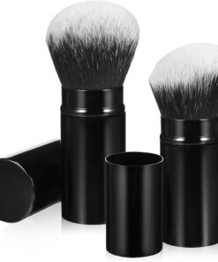 Healeved 2pièces Pinceau Blush Rétractable Kit Pinceaux Maquillage Voyage Pinceau Poudre Portable Outils Cosmétiques Maquillage Visage