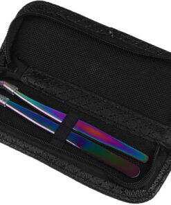 Healeved Kit Pinces Extension Cils Acier Inoxydable Pince à Épiler Fine et Légère Trousse Complète pour Débutants Facile à Transporter pour Cils et Sourcils